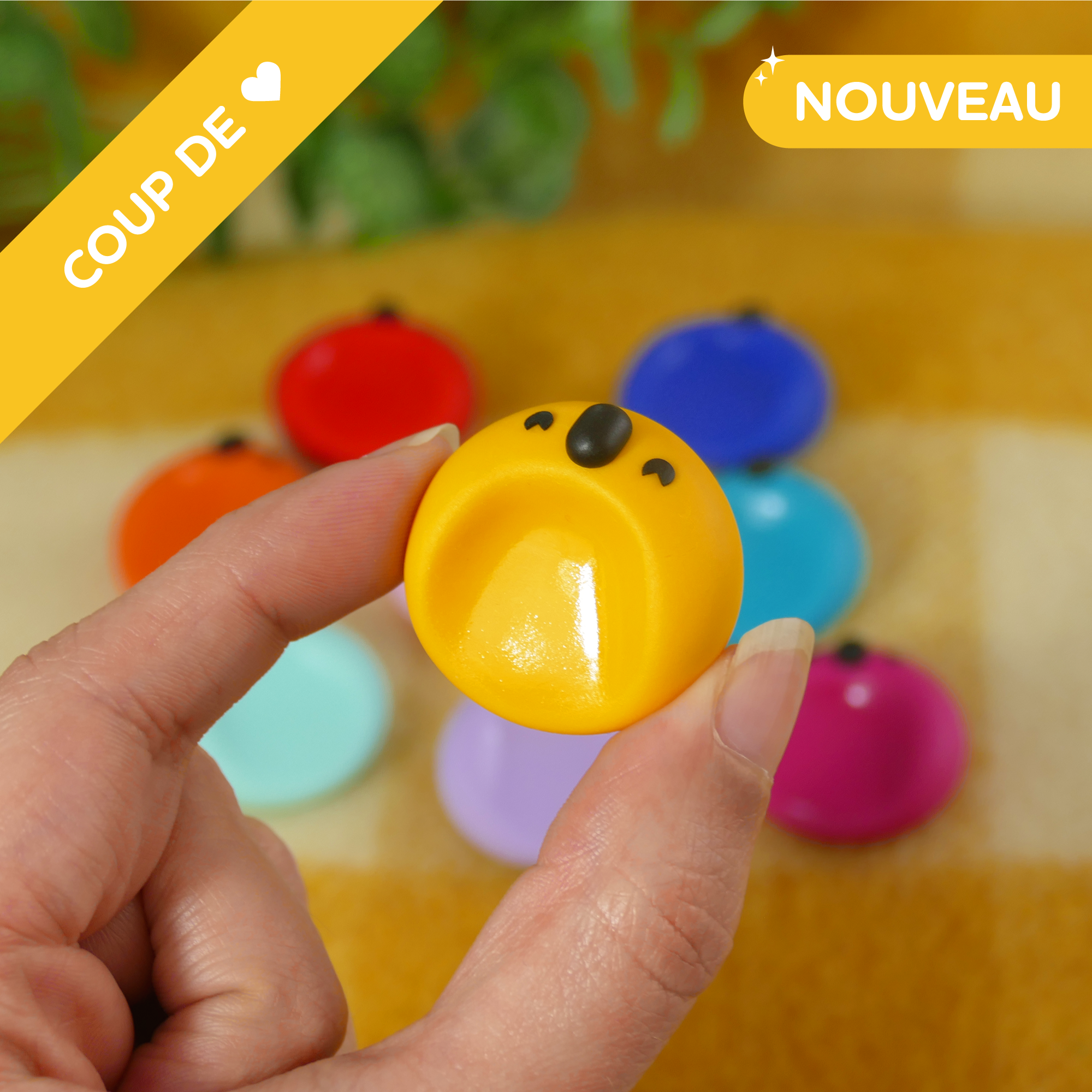 Pierres de relaxation Kokomojis en Fimo