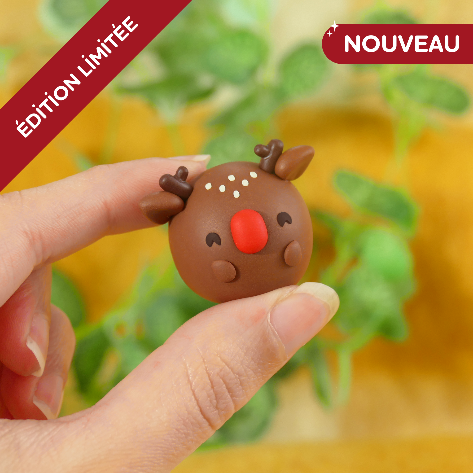 Création Fimo de Koko Renne de Noël